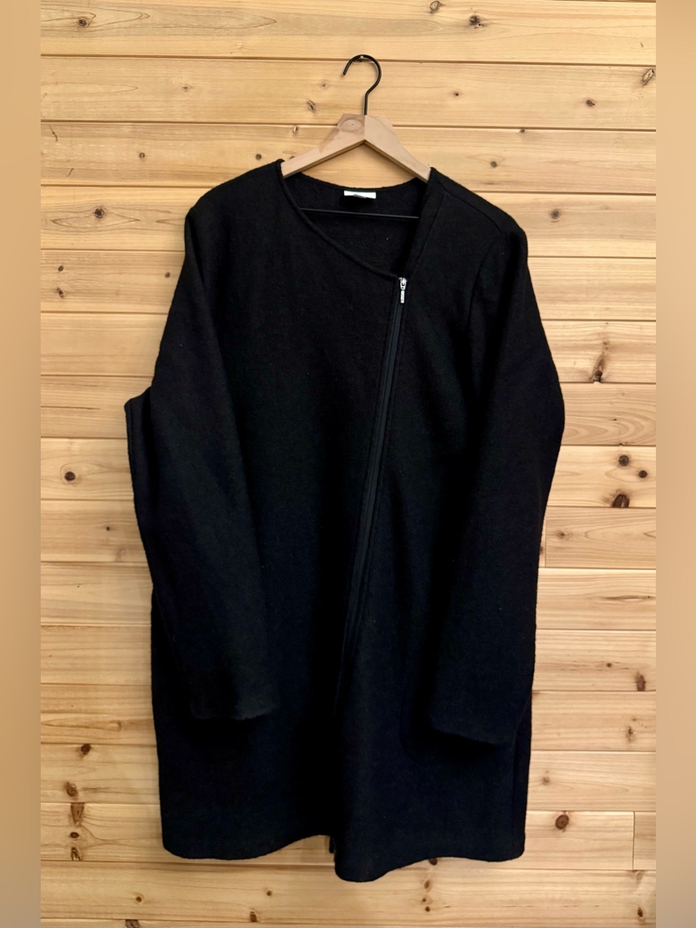 J Jill PureJill XL Tall Wool Blend Asymmetrical Zip Cardigan Fall Winter Cozy